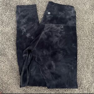 lululemon athletica Black Tie-Dye Leggings